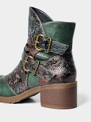 Joe Browns Green Renaissance Strappy Ankle Boots - Image 5 of 6