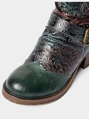 Joe Browns Green Renaissance Strappy Ankle Boots - Image 6 of 6