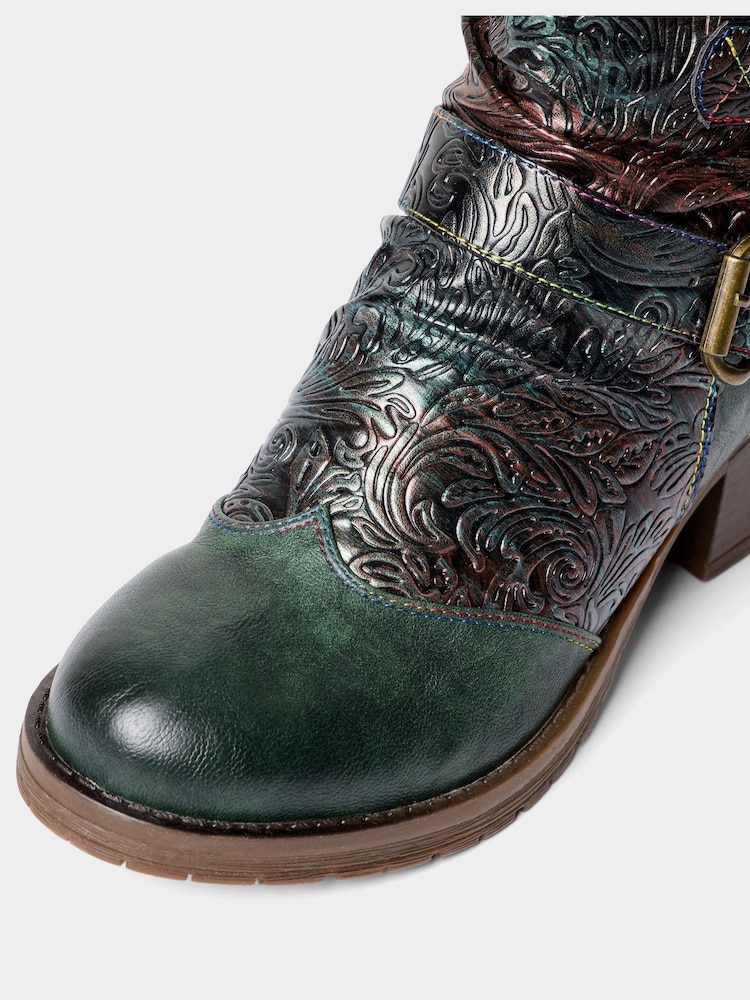 Joe Browns Green Renaissance Strappy Ankle Boots - Image 6 of 6 Joe Browns Green Renaissance Strappy Ankle Boots - Image 6 of 6