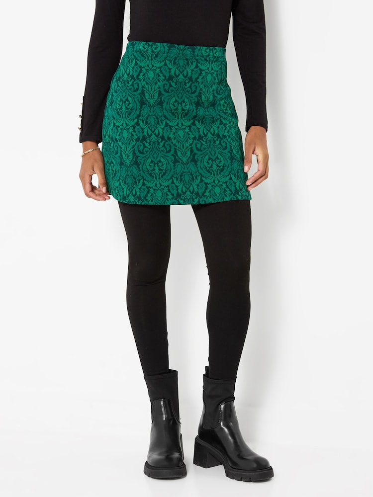 Joe Browns Green Grace Printed Skirted Leggings - Image 1 of 5 Joe Browns Green Grace Printed Skirted Leggings - Image 1 of 5