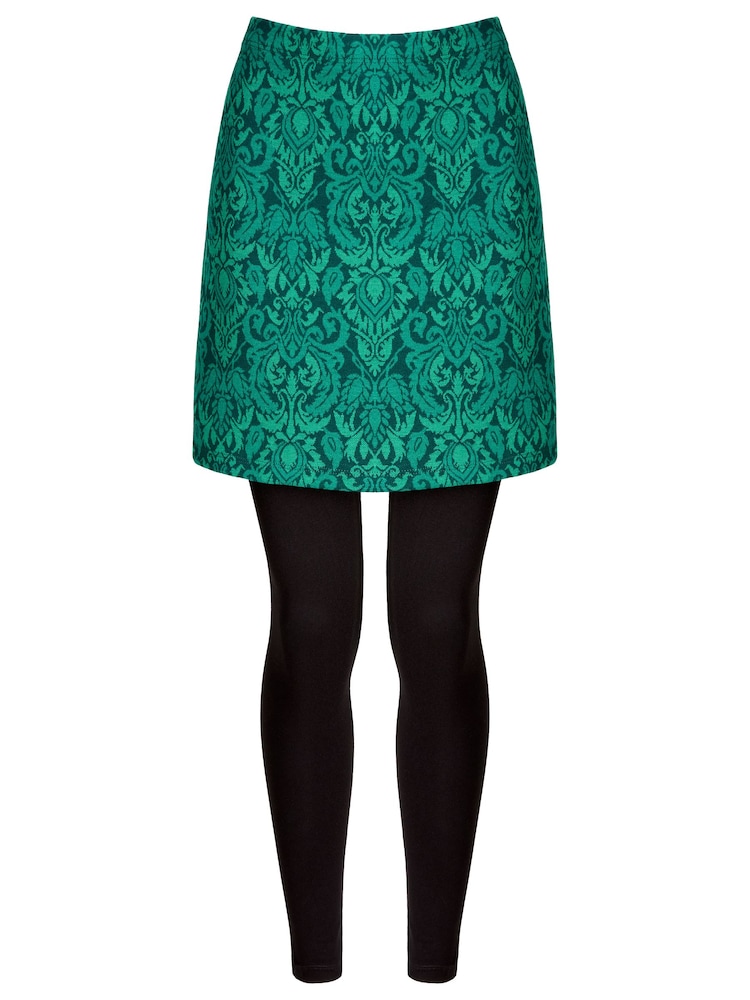 Joe Browns Green Grace Printed Skirted Leggings - Image 5 of 5 Joe Browns Green Grace Printed Skirted Leggings - Image 5 of 5