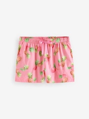 Bath & Body Works Pink Pineapple Print Cotton Cami Racer 100% Cotton Top and Pyjama Short Set - Image 6 of 7