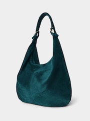 Joe Browns Blue Hobo Suede Shoulder Bag - Image 3 of 4