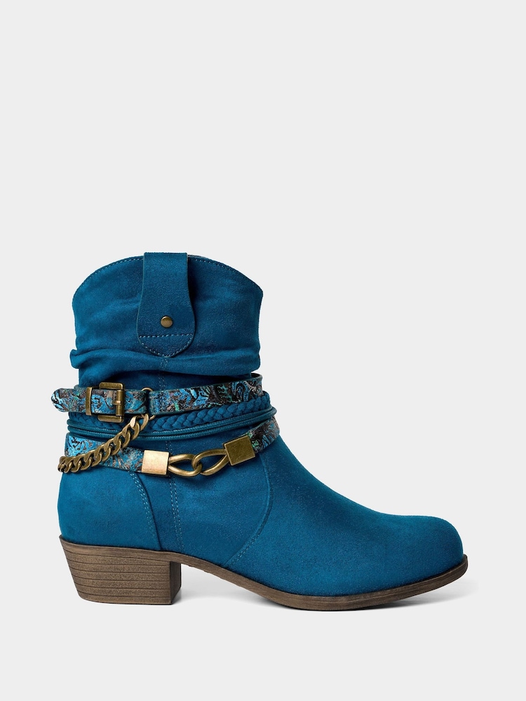 Joe Browns Blue Lakeside Embellished Boots - Image 1 of 5