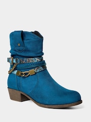 Joe Browns Blue Lakeside Embellished Boots - Image 2 of 5