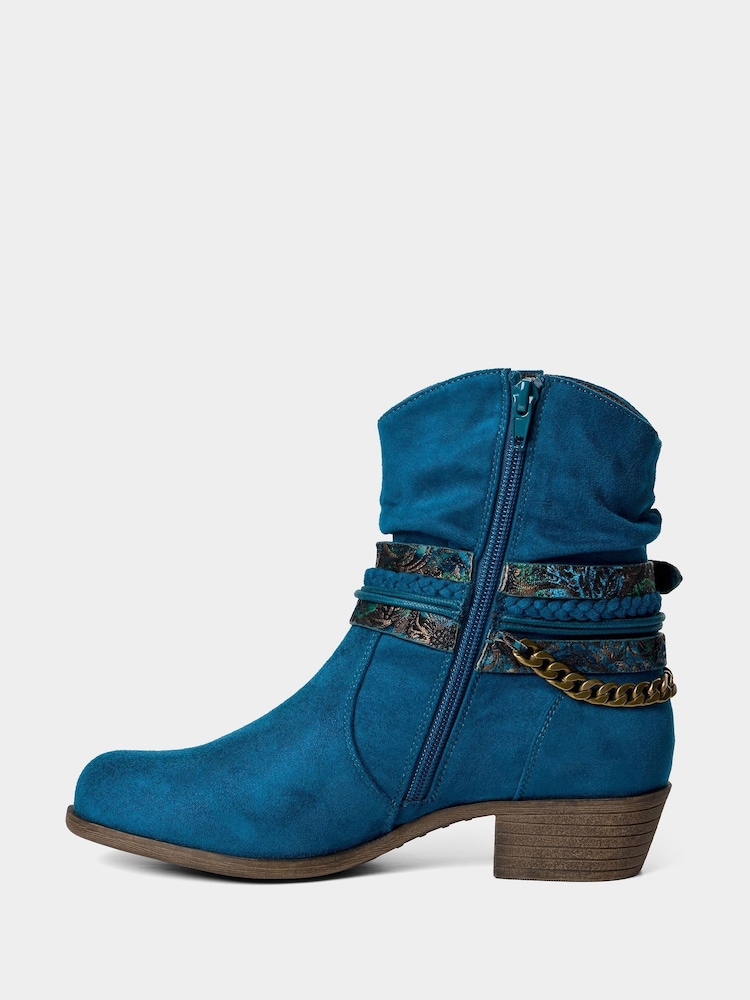 Joe Browns Blue Lakeside Embellished Boots - Image 5 of 5