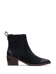 Clarks Black Suede Morzine Top Boots - Image 1 of 7