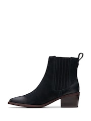 Clarks Black Suede Morzine Top Boots - Image 2 of 7