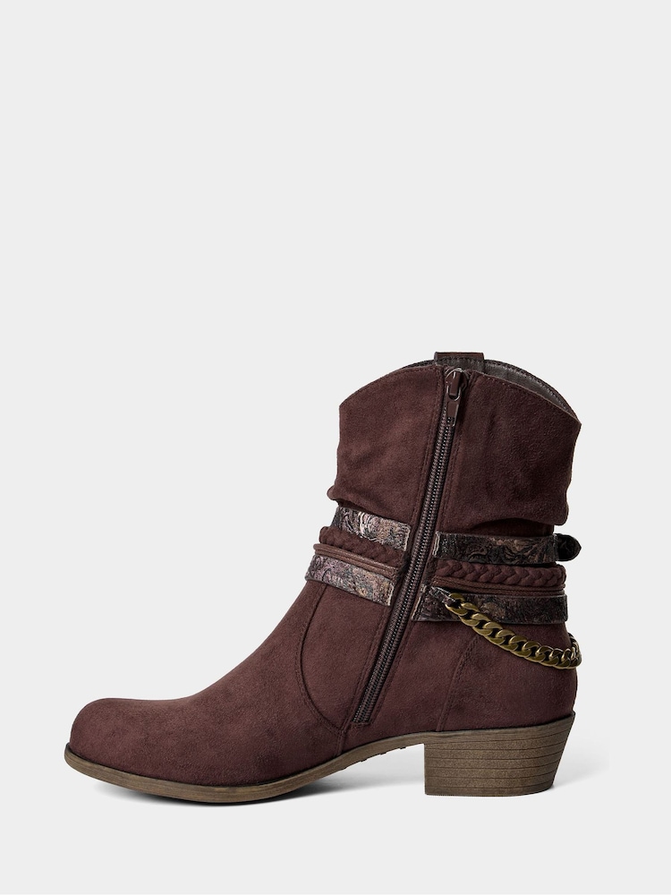 Joe Browns Brown Lakeside Embellished Boots - Image 2 of 4