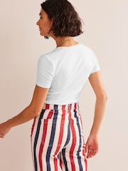 Boden White Essential Jersey T-Shirt - Image 2 of 5