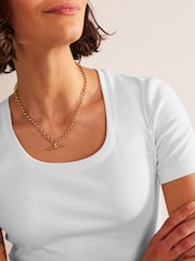 Boden White Essential Jersey T-Shirt - Image 4 of 5