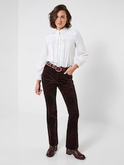 Joe Browns Brown Printed Moleskin Trousers - Image 3 of 7