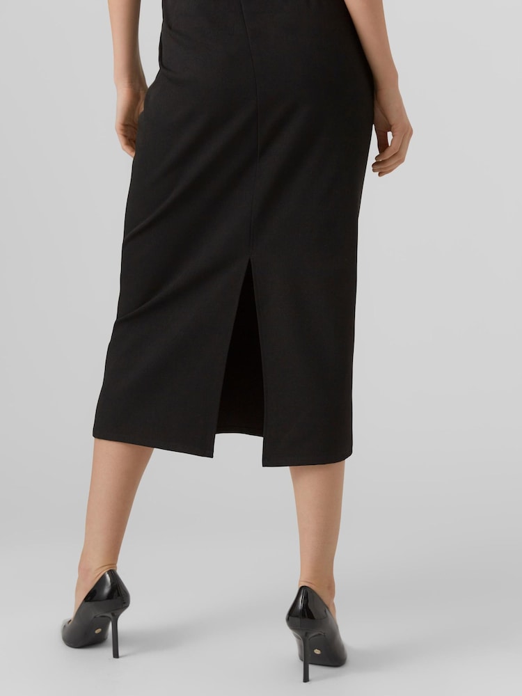 VERO MODA Black Tailored Smart Midi Skirt - Image 2 of 6 VERO MODA Black Tailored Smart Midi Skirt - Image 2 of 6