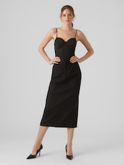 VERO MODA Black Tailored Smart Midi Skirt - Image 3 of 6