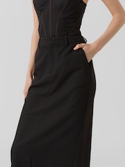 VERO MODA Black Tailored Smart Midi Skirt - Image 5 of 6