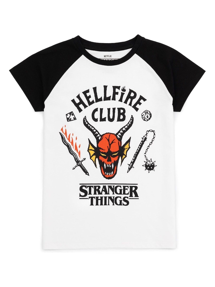 Vanilla Underground Black Stranger Things Unisex Kids Short Sleeve Long Leg 100% Cotton Pyjamas Set - Image 3 of 5
