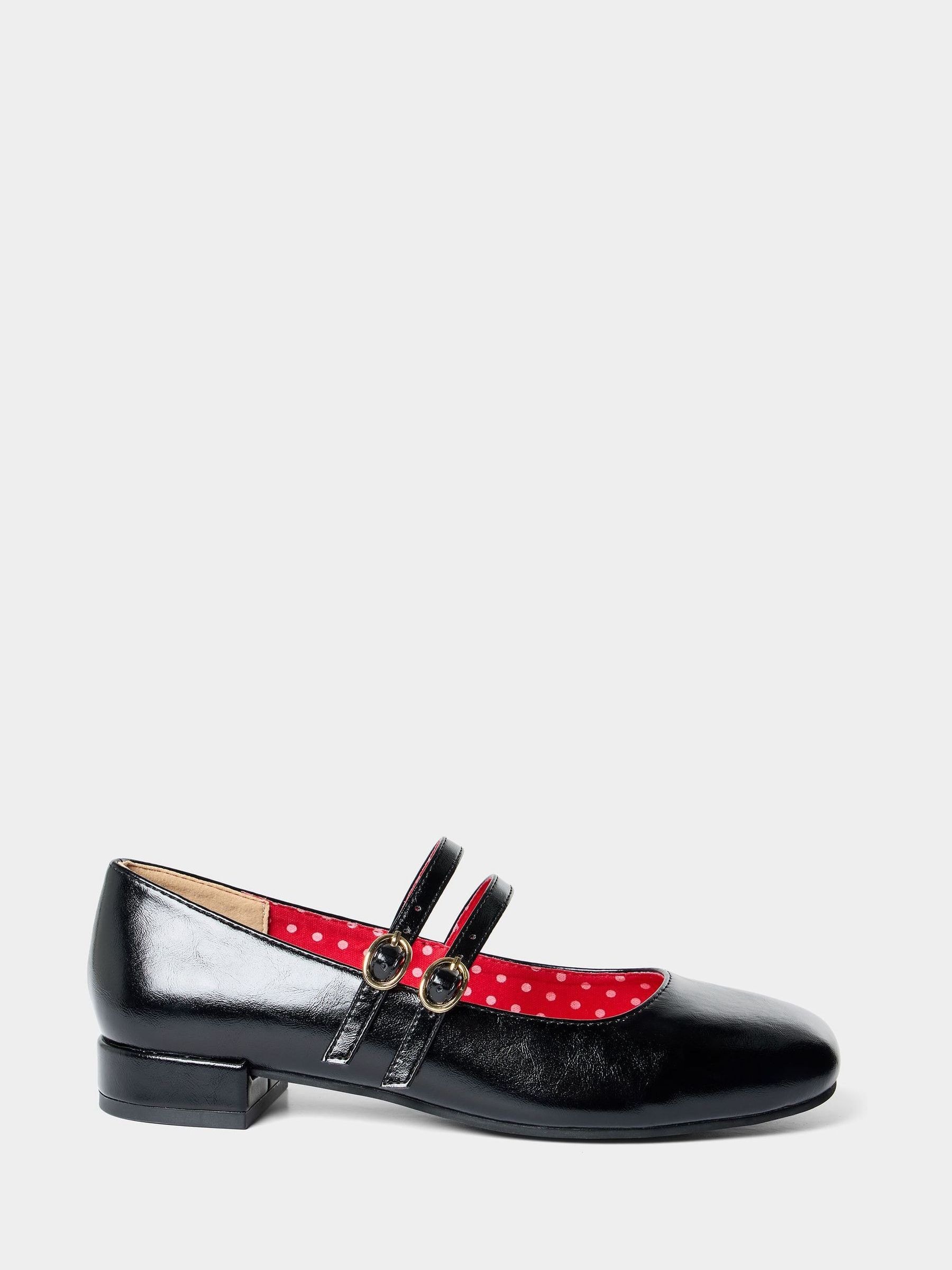 Joe Browns Women's Black French Ways Double Strap Mary Jane Flat Shoes - Image 1
