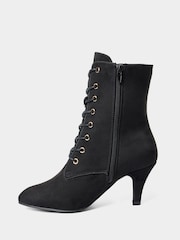 Joe Browns Black Grace Embroidered Lace Up Ankle Boots - Image 5 of 8