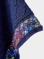 Joe Browns Blue Nomad Fringe Hooded Cape - Image 3 of 4