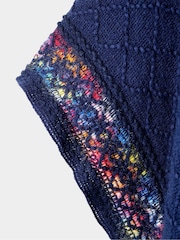 Joe Browns Blue Nomad Fringe Hooded Cape - Image 4 of 4