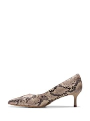 Clarks Grey Leather Adela Court Shoes - Image 2 of 7