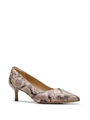 Clarks Grey Leather Adela Court Shoes - Image 3 of 7
