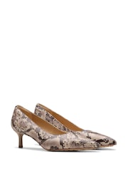 Clarks Grey Leather Adela Court Shoes - Image 4 of 7