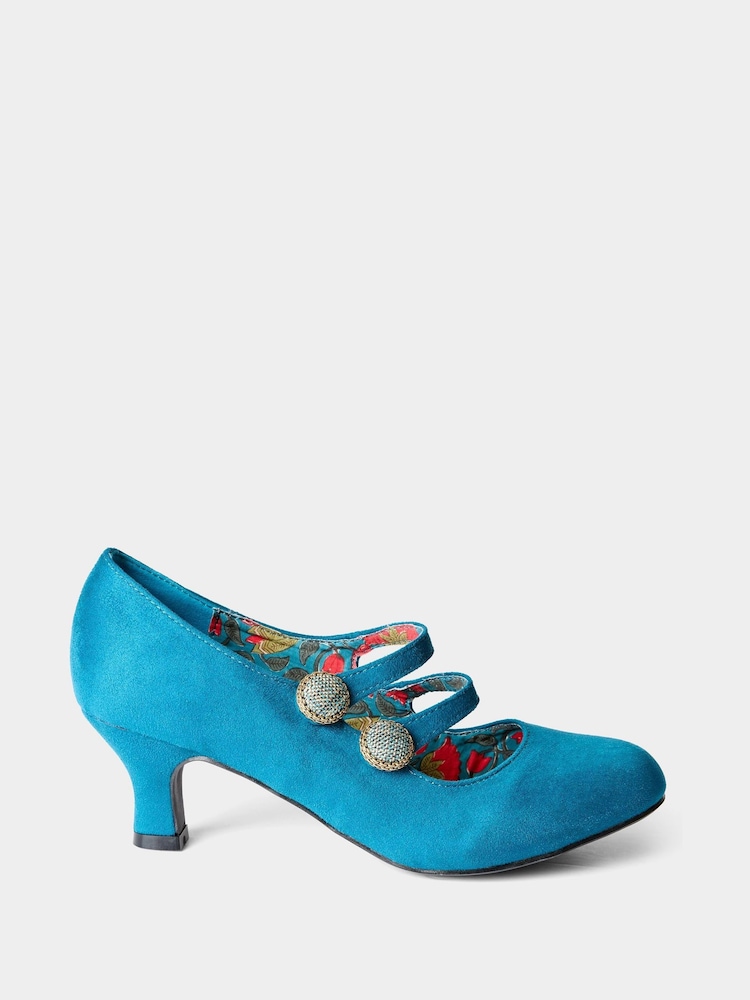 Joe Browns Blue Check Me Out Double Strap Mary Jane Shoes - Image 1 of 5 Joe Browns Blue Check Me Out Double Strap Mary Jane Shoes - Image 1 of 5
