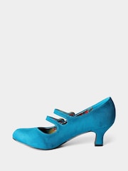 Joe Browns Blue Check Me Out Double Strap Mary Jane Shoes - Image 4 of 5