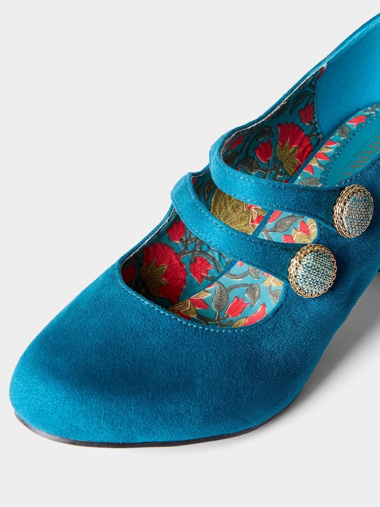 Joe Browns Blue Check Me Out Double Strap Mary Jane Shoes - Image 5 of 5 Joe Browns Blue Check Me Out Double Strap Mary Jane Shoes - Image 5 of 5