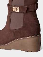 Joe Browns Brown Willow Cosy Wedge Ankle Boots - Image 4 of 6