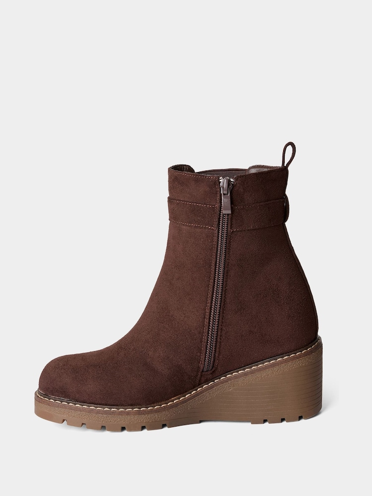 Joe Browns Brown Willow Cosy Wedge Ankle Boots - Image 6 of 6