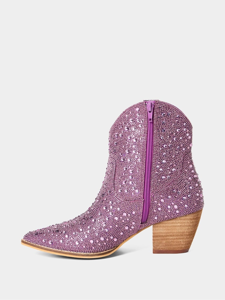 Ljubičasto - Joe Browns Shooting Star Western Ankle Boots - Slika 5 od 5 Ljubičasto - Joe Browns Shooting Star Western Ankle Boots - Slika 5 od 5