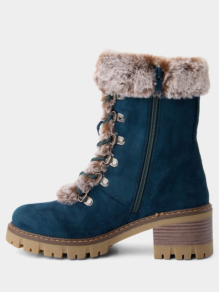 Joe Browns Blue Alpine Escape Ankle Boots - Image 2 of 6 Joe Browns Blue Alpine Escape Ankle Boots - Image 2 of 6
