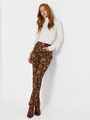 Joe Browns Brown Bella Printed Cord Trousers - Image 3 of 5