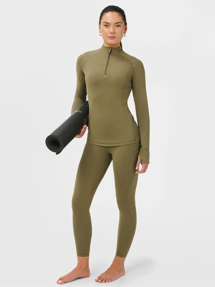 Sweaty Betty Brown Ultimate Studio Pilates Gripper Leggings - Image 2 of 6