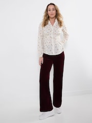 Joe Browns Red Indie Cord Wide Leg Trousers - Image 3 of 5