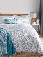 Clarke & Clarke Blue William Morris Willow Boughs 200 Thread Count Duvet Cover and Pillowcase Set - Image 1 of 8