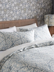 Clarke & Clarke Blue William Morris Willow Boughs 200 Thread Count Duvet Cover and Pillowcase Set - Image 3 of 8