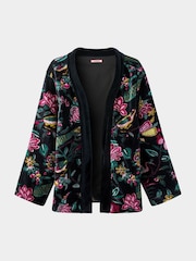 Joe Browns Black In The Bloom Velvet Kimono - Image 5 of 6