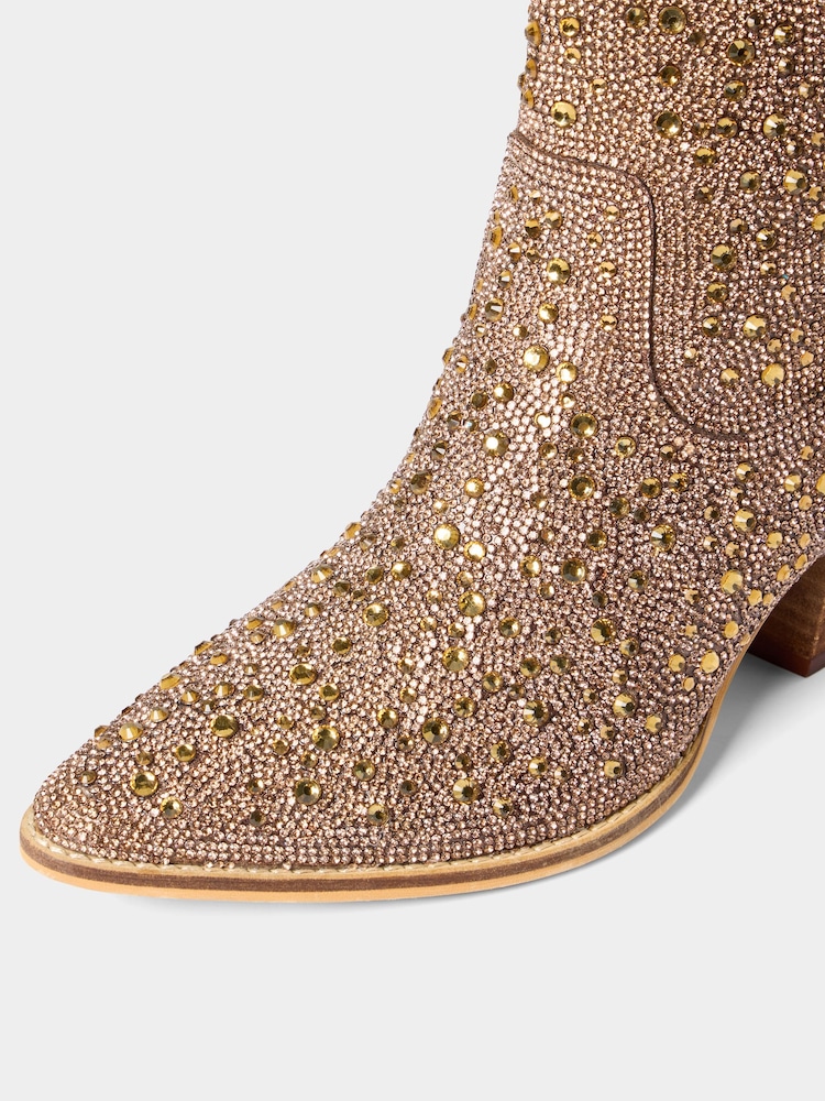 Zlatno - Joe Browns Shooting Star Western Ankle Boots - Slika 5 od 5