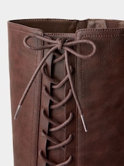 Joe Browns Brown Laces Up Knee High Boots - Image 7 of 8
