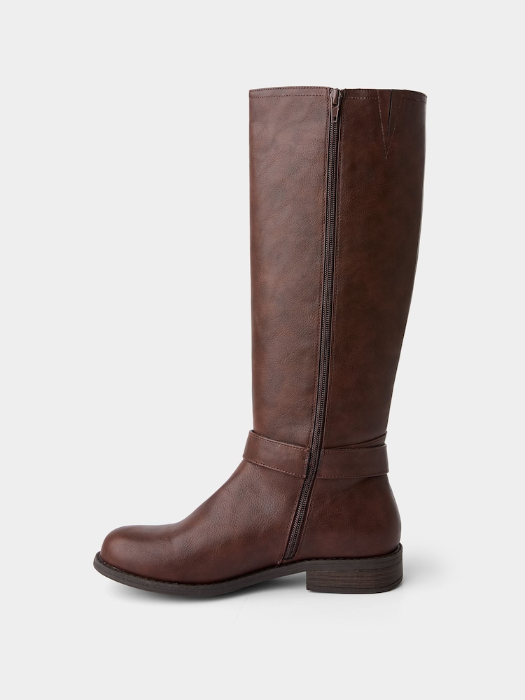 Joe Browns Brown Laces Up Knee High Boots - Image 8 of 8 Joe Browns Brown Laces Up Knee High Boots - Image 8 of 8