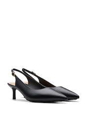 črna - Clarks Usnjeni čevlji Adela Sling - Slika 4 iz 7