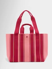 Sweaty Betty Pink Knitted Stripe Bag - Image 1 of 6