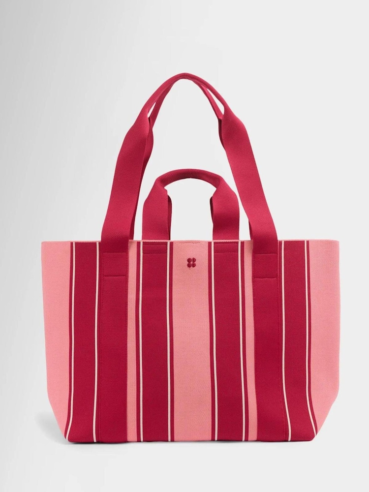 Sweaty Betty Pink Knitted Stripe Bag - Image 1 of 6