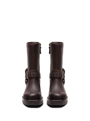 Clarks Walnut Leather Rebelle Up Boots - Image 5 of 6