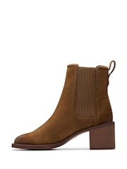 Clarks Walnut Leather Chamberly Top Boots - Image 2 of 7