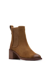 Clarks Walnut Leather Chamberly Top Boots - Image 3 of 7