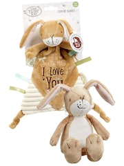 Rainbow Designs Natural Guess How Much I Love You Rattle And Comfort Toy - Image 1 of 4